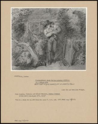 Compositional Study For Two Country Children At A Cottage Gate