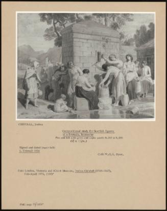 Compositional Study For Scottish Figures At A Fountain, Inveraray