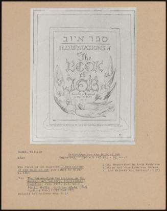 Title-Page For The Book Of Job