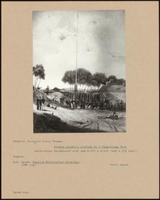 French Soldiers Resting By A Signalling Post