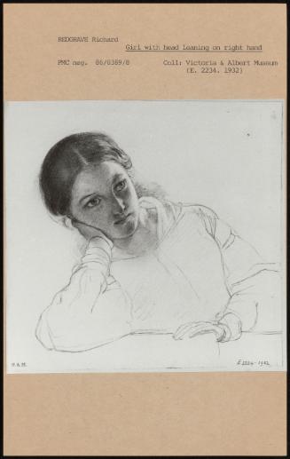 Girl With Head Leaning On Right Hand