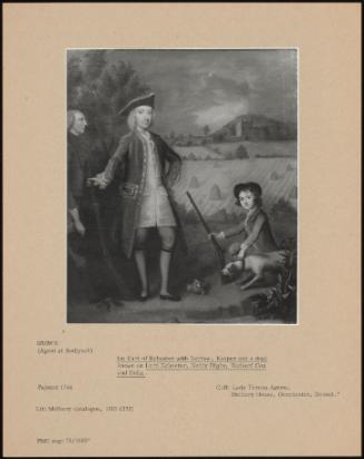 1st Earl Of Ilchester With Nephew, Keeper And A Dog Known As Lord Ilchester, Neddy Digby, Richard Cox And Delia