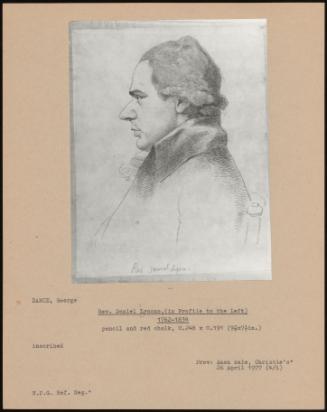 Rev. Daniel Lysons, (In Profile To The Left) 1762 - 1834