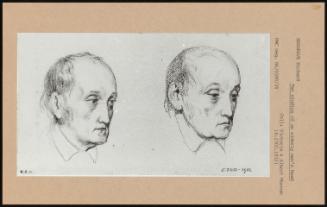 Two Studies Of An Elderly Man's Head