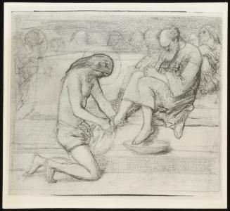 Christ Washing St Peters Feet by Ford Madox Brown.