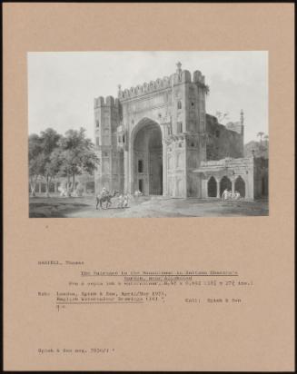The Entrance To The Mausoleums In Sultan Khusro's Garden, Near Allahabad