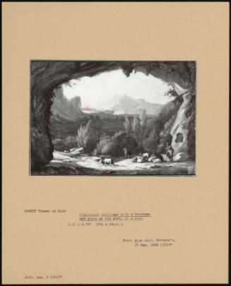 Italianate Landscape With A Herdsman And Goats At The Mouth Of A Cave