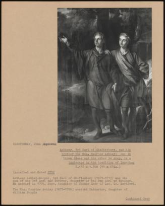 Anthony, 3rd Earl Of Shaftesbury, And His Brother The Hon. Maurice Ashley One In Brown Dress And The Other In Grey, In A Landscape In The Tradition Of Xenophon