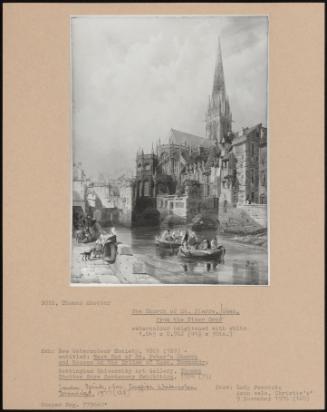 The Church Of St Pierre, Caen, From The River Orne