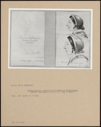 Three Profile Portraits Of Florence Nightingale