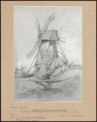 Windmill With Stream In Foreground