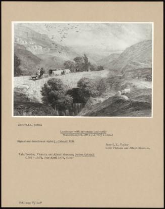 Landscape With Mountains And Cattle