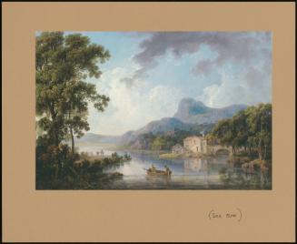 Mountainous Kough Landscape With Anglers And A House By A Bridge