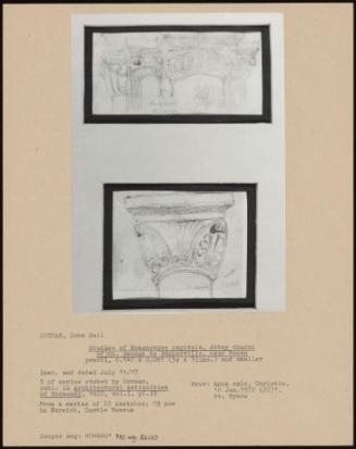 Studies Of Romanesque Capitals, Abbey Church Of St. George De Boscherville, Near Rouen