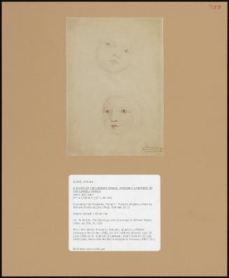 A Study Of Two Babies Heads, Possibly A Member Of The Linnell Family