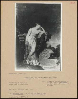 Eliza, O'neil in the Character of Juliet