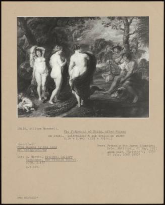 The Judgement Of Paris, After Rubens