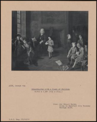 Schoolmaster With A Class Of Children