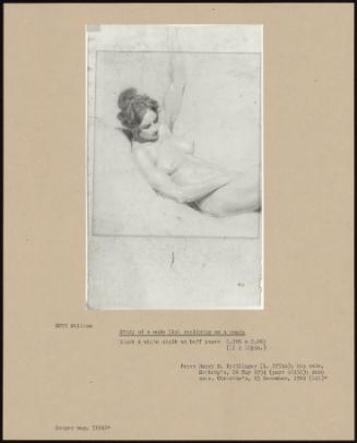 Study Of A Nude Girl Reclining On A Couch