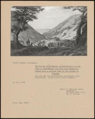 The Valley Of Llannbar, Carnarvonshire On The Side Of Penmaenmawr The Road From Bangor To Conway With A Distant View Of The Island Of Monagen