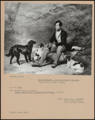 Horatio Kemble, Seated Holding A Pheasant