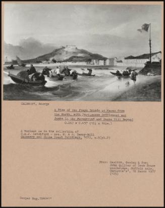 A View Of The Praya Grande At Macao From The North, With Portuguese Settlement And Junks In The Foreground And Penha Hill Beyond