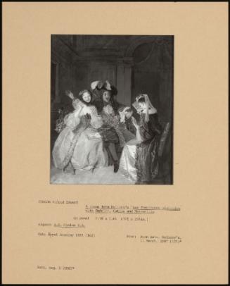 A Scene From Moliere's 'les Precieuses Ridicules With Madelon, Cathos And Mascarille