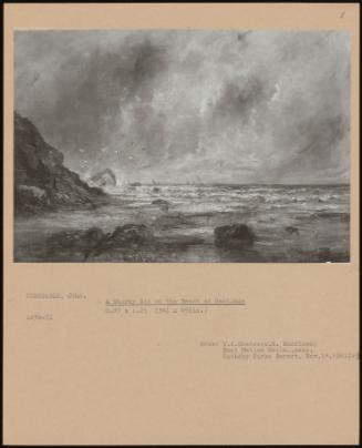 A Stormy Sea On The Beach At Hastings