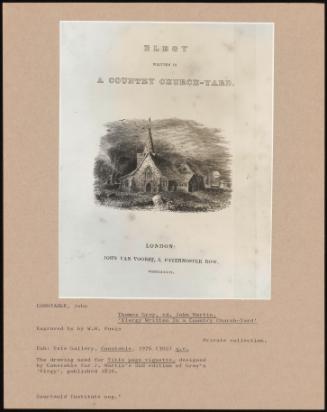 Thomas Gray, Ed. John Martin, 'elegy Written In A Country Churchyard'