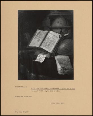 Still Life With Musical Instruments, A Globe And A Book