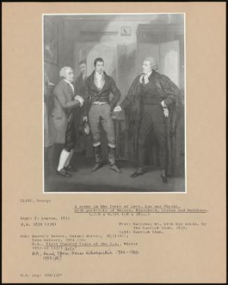 A Scene In The Farce Of Love, Law And Physic, With Portraits Of Messrs. Blanchard, Liston And Matthews.