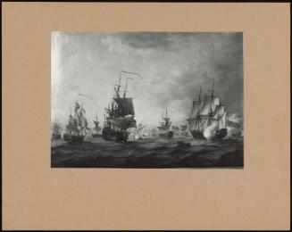 English Men-Of-War & Other Vessels Firing Salutes.
