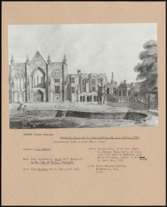 Newstead Abbey In Nottingham, By J C Barrow, 1793