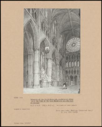 Interior Of The North Transept, Westminster Abbey With The Tomb Of The Lord Mansfield And The Earl Of Chatham