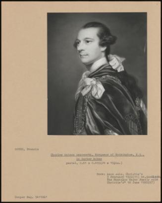 Charles Watson Wentworth, Marquess Of Rockingham, K.G., In Garter Robes