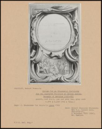 Design For An Ornamental Cartouche For The Engraved Portrait Of George Savile, Marquis Of Halifax (1633 - 95)