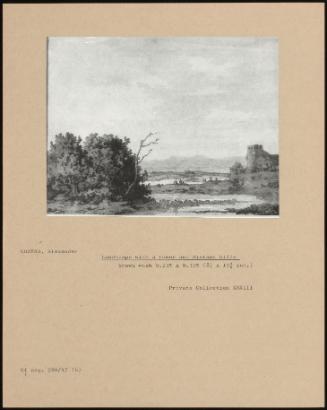 Landscape With A Tower And Distant Hills