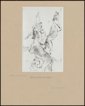 Study Of Four Fox Hounds