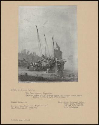 Tor Point Quay, Plymouth; Harbour Scene With Fishing Boats Unloading Their Catch