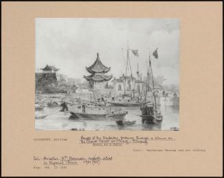 Barges Of The Embassy Passing Through A Sluice On The Grand Canal At Chin-Chiang Boats On A River