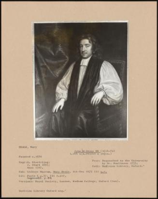 John Wilkins Dd (1614 - 72)