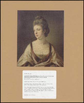 Portrait Sarah Whatman (d.1775), In A Lace-Edged Blue And Gold Dress With A Fur-Trimmed Cloak