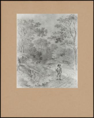 Figure On A Woodland Path (Copied From A Dwg. By Gainsborough Dateable To The Early 1750's)