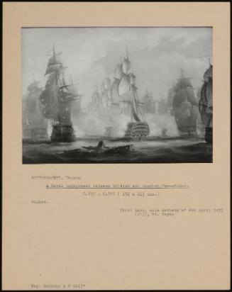 A Naval Engagement Between British And Spanish Men-Of-War.