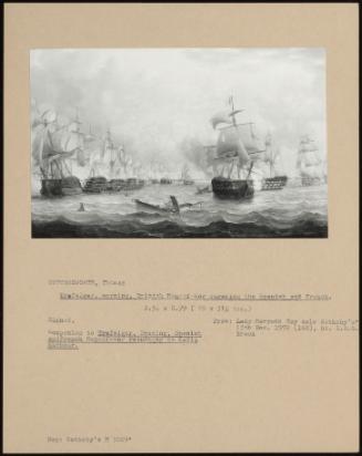 Trafalgar, Morning, British Men-Of-War Engaging The Spanish And French
