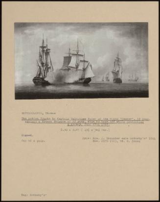 The Action Fought By Captain Valentine Baker Of The Sloop 'caesar', 18 Guns, Against A French Brigate Of 32 Guns, That He Beat Off While Protecting A Convoy, June 27th 1782.