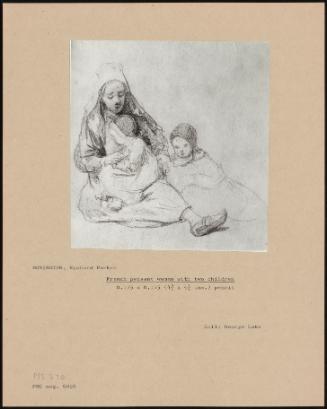 French Peasant Woman With Two Children