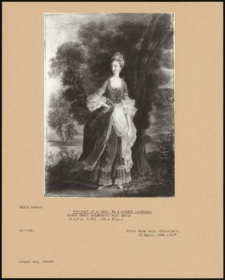 Portrait Of A Lady, In A Wooded Landscape