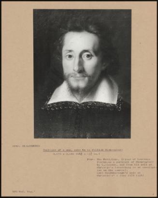 Portrait Of A Man, Said To Be William Shakespeare