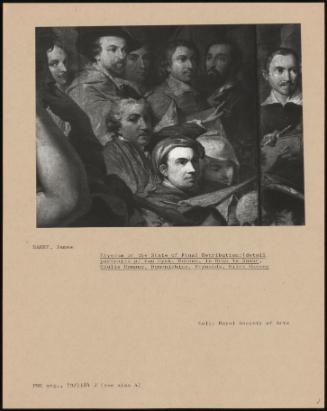 Elysium Or The State Of Final Retribution: (detail: Portraits Of Van Dyck, Rubens, Le Brun Le Sueur, Giulio Romano, Domenichinom Reynolds, Giles Hussey